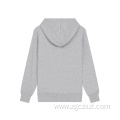 Zipper sweater thickened solid color hooded cardigan